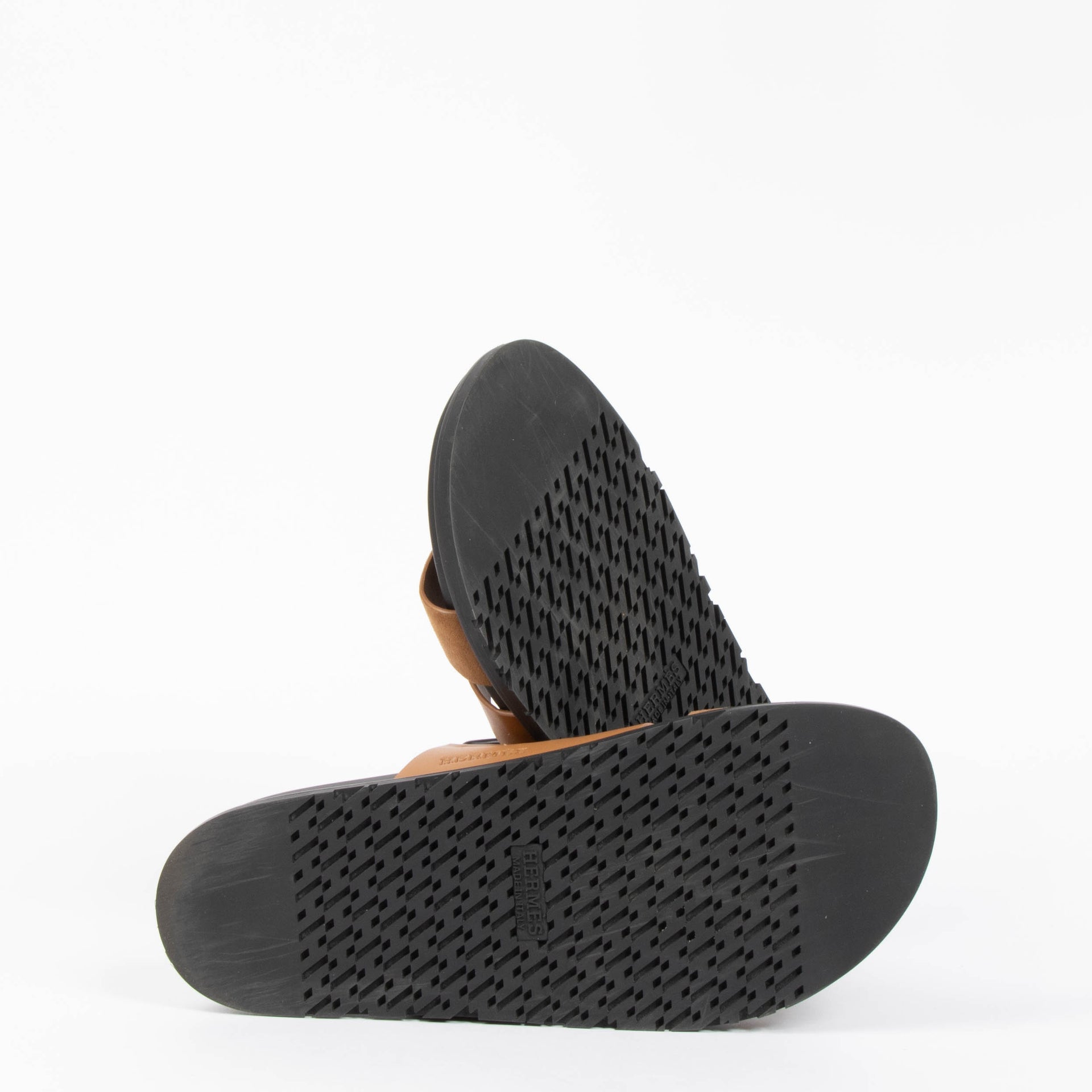 Hermes Men's Gold Chypre Sandals - Size 42