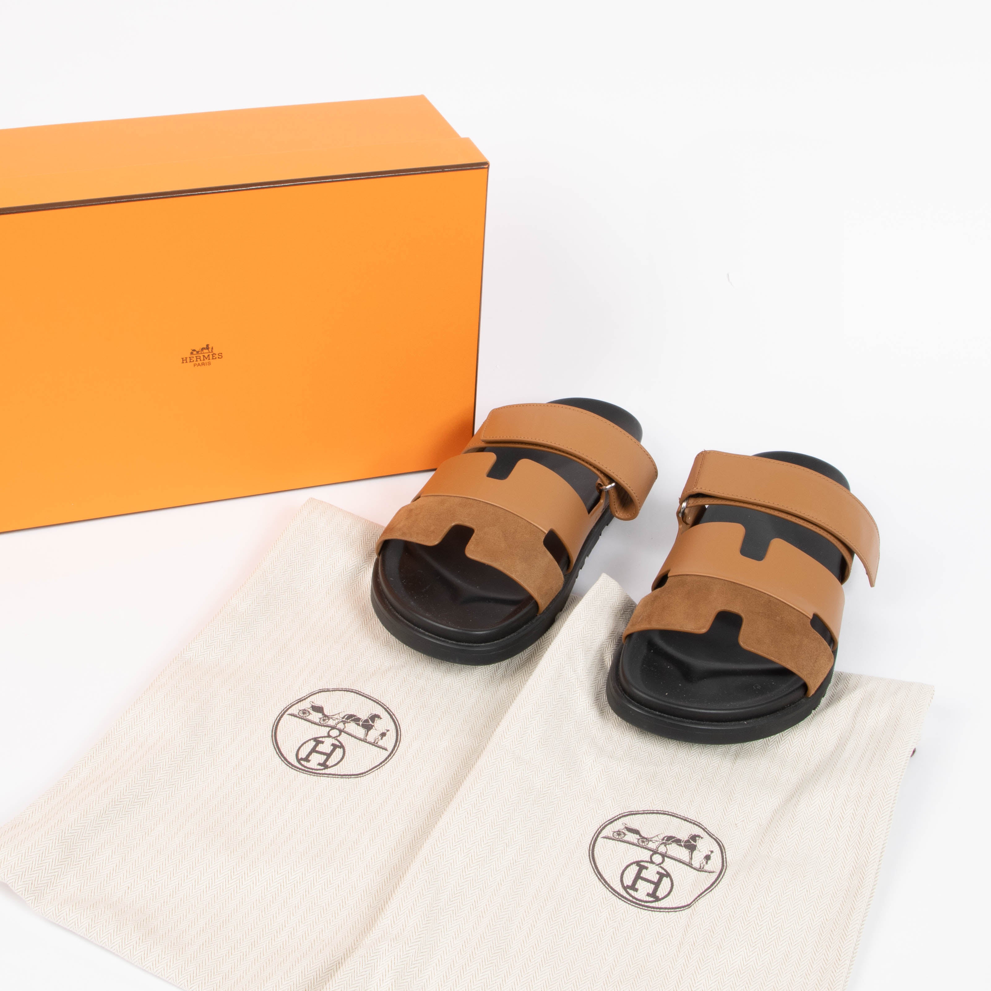 Hermes Men's Gold Chypre Sandals - Size 42 – Labellov