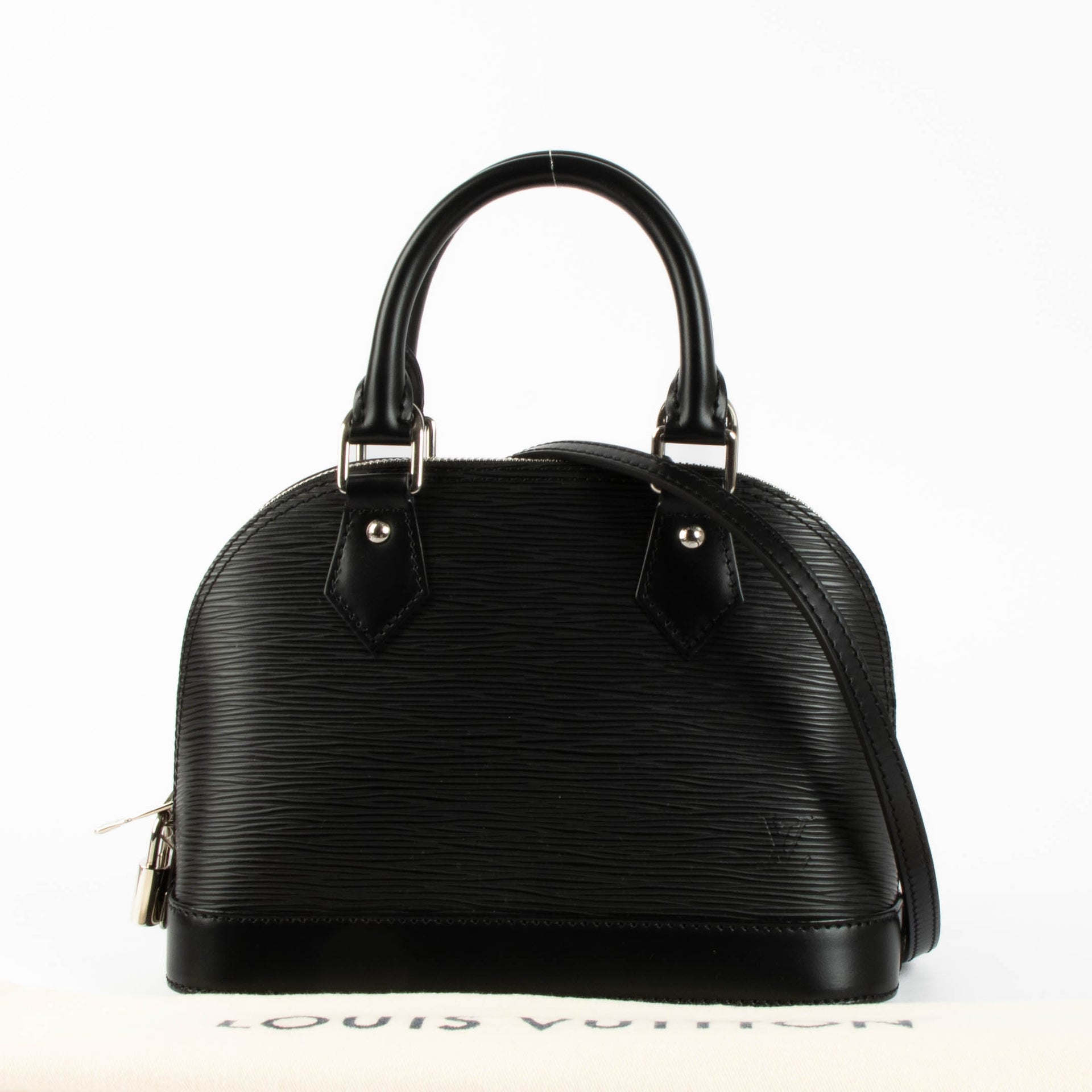 Shop authentic Louis Vuitton Black Epi Alma BB Bag on Labellov.com.