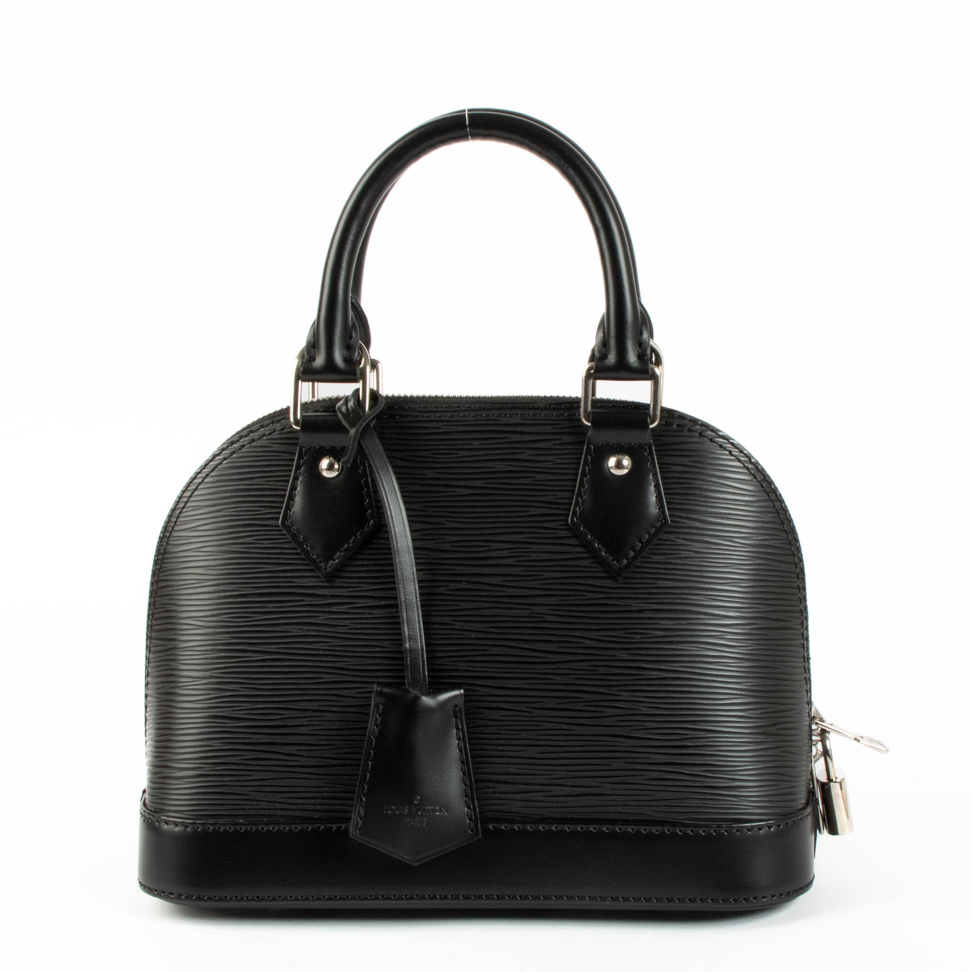 Shop authentic Louis Vuitton Black Epi Alma BB Bag on Labellov.com.
