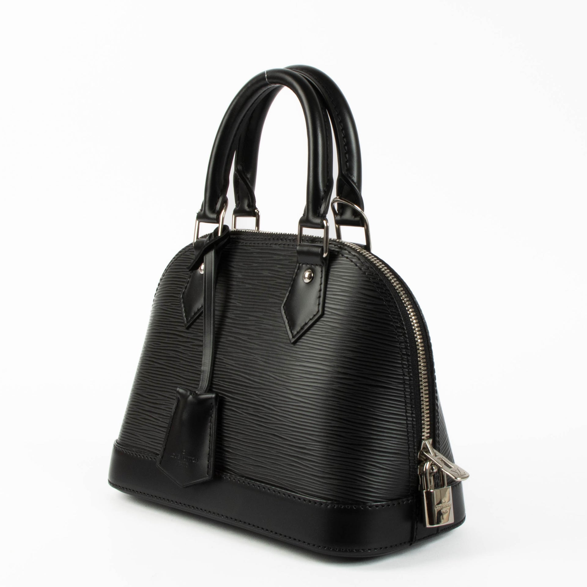 Shop authentic Louis Vuitton Black Epi Alma BB Bag on Labellov.com.