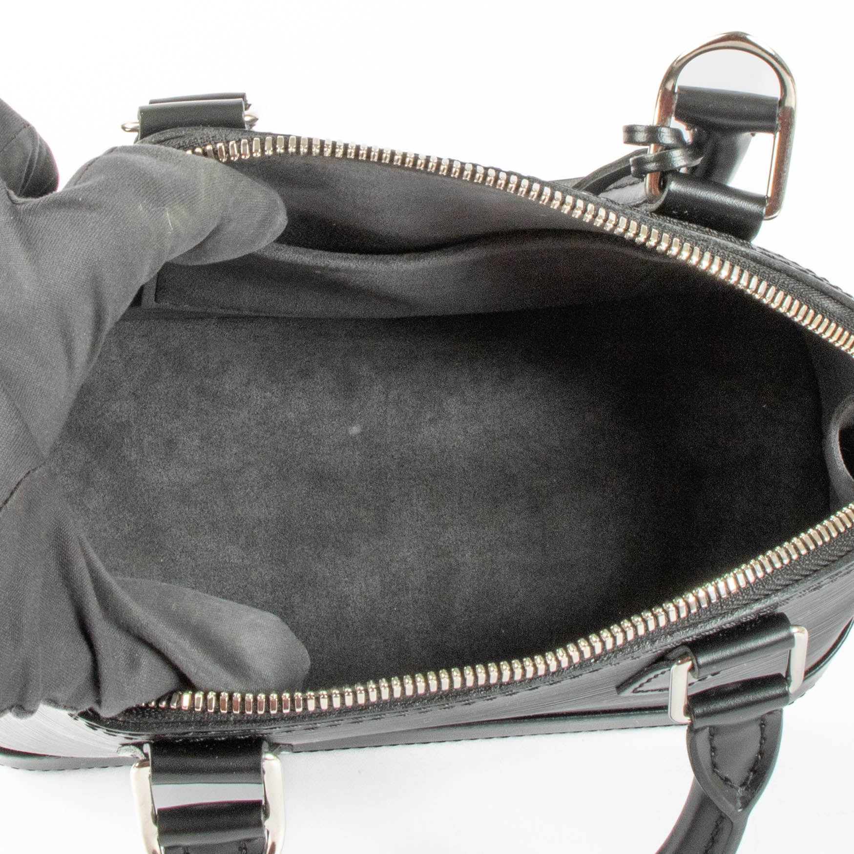 Shop authentic Louis Vuitton Black Epi Alma BB Bag on Labellov.com.