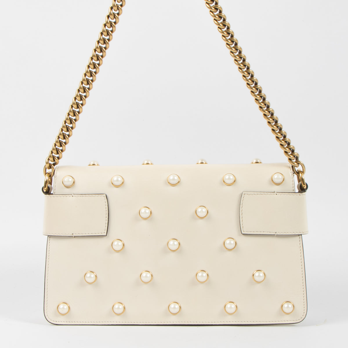 Gucci White Queen Margaret Broadway Shoulder Bag