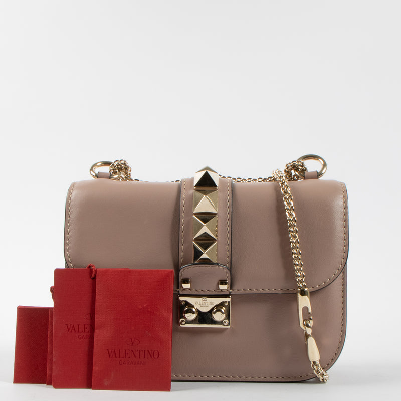 Valentino Garavani Dusty Pink Glam Lock Small Bag