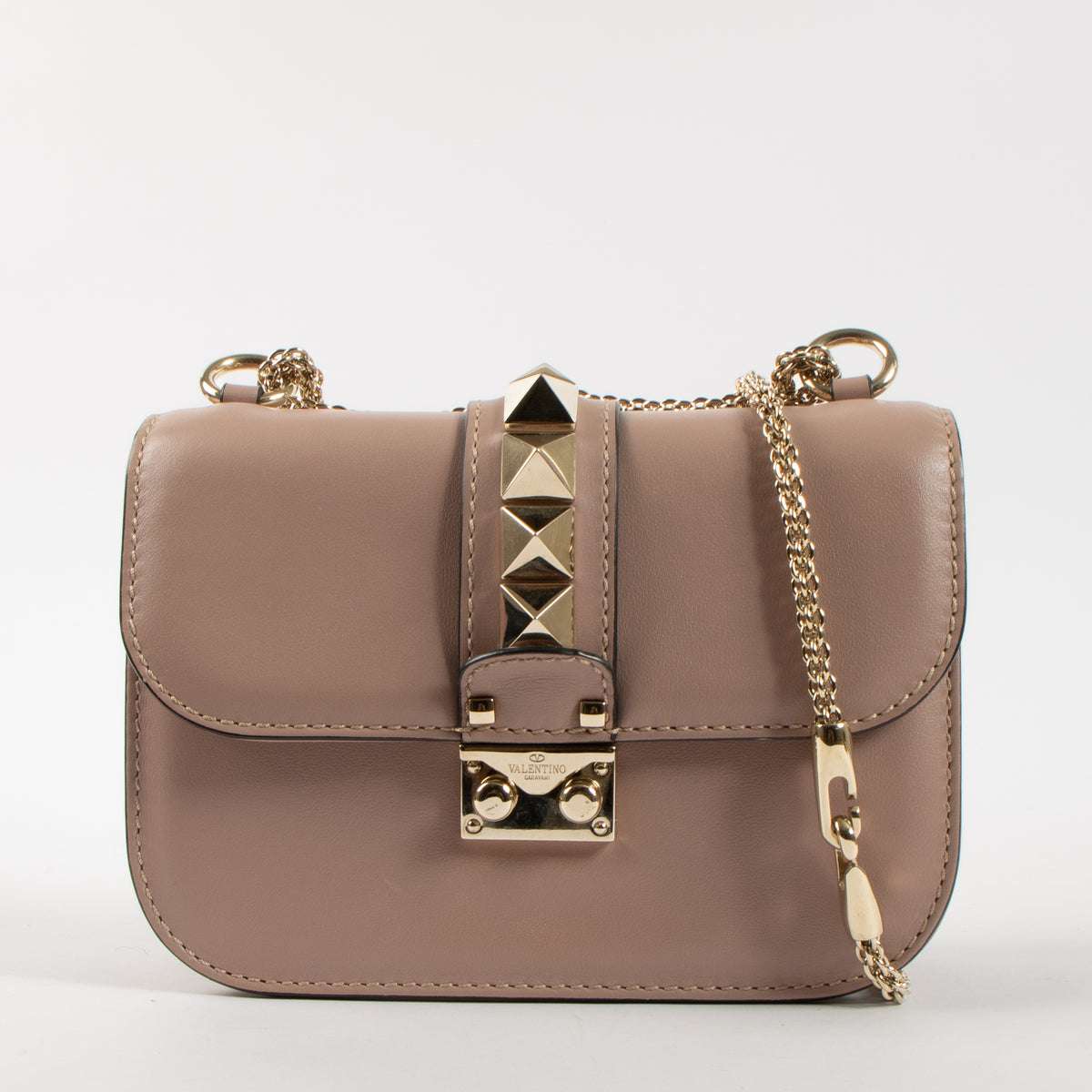 Valentino Garavani Dusty Pink Glam Lock Small Bag