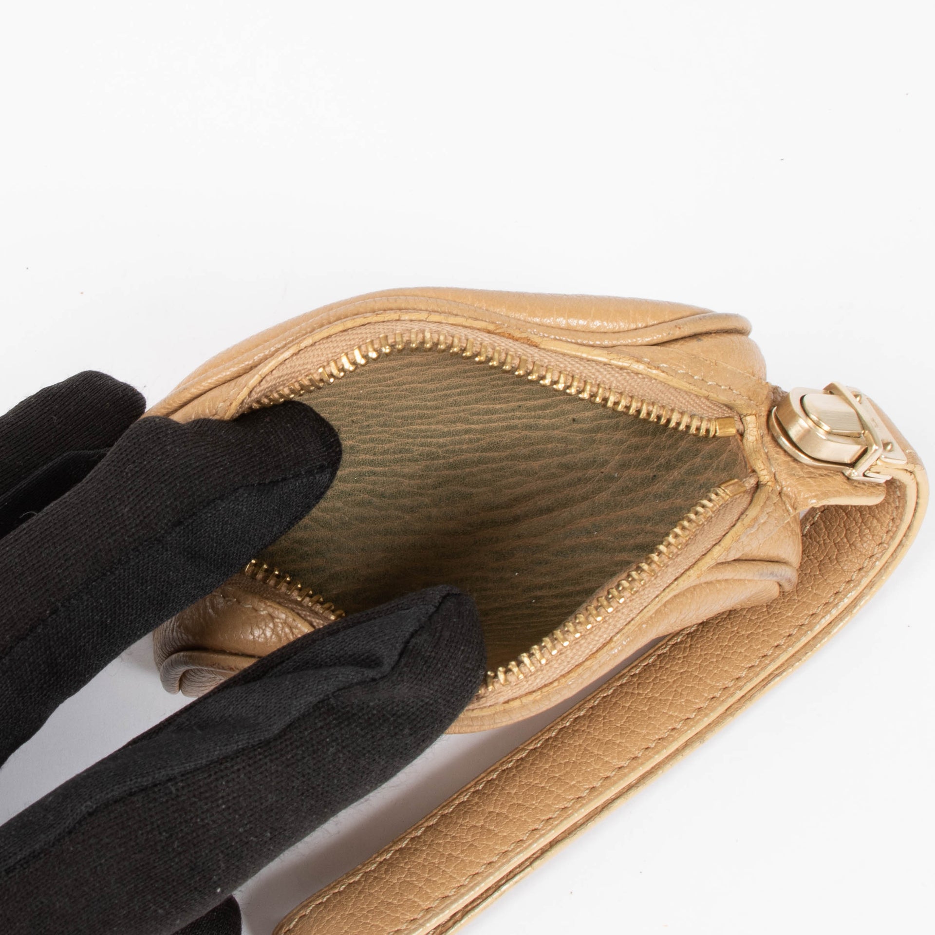 Delvaux Muscade Coquin Pouch
