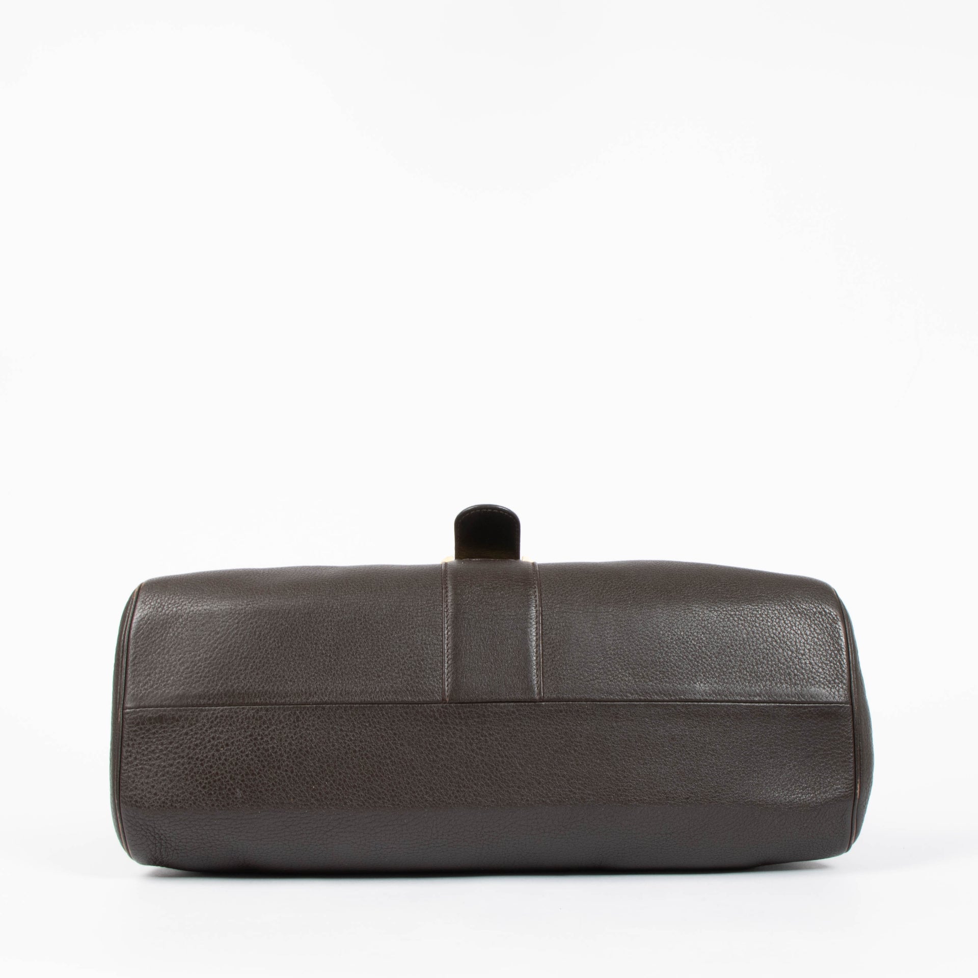 Delvaux Besace Taurillon Crispe Café Brillant Bag