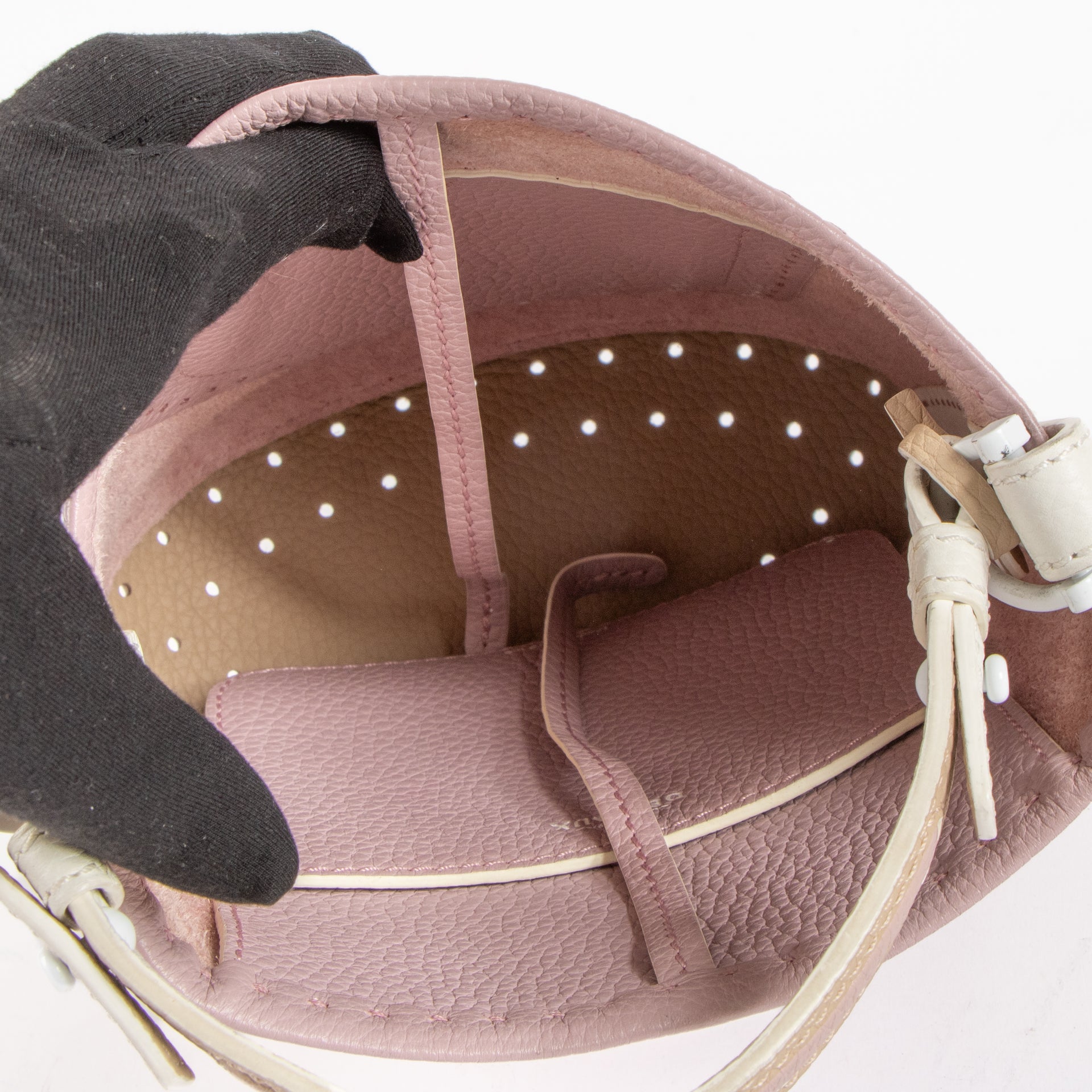 Delvaux Bicolore Taurillon Pin Mini Bucket Surpique Bag