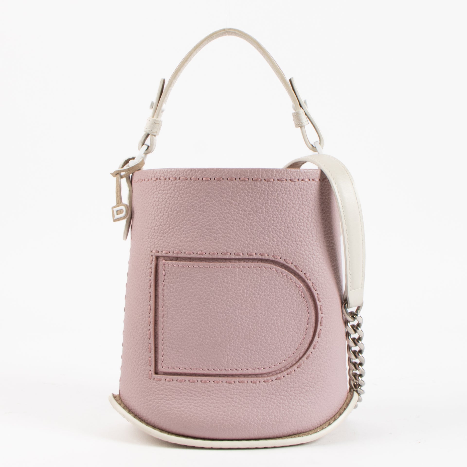 Delvaux Bicolore Taurillon Pin Mini Bucket Surpique Bag