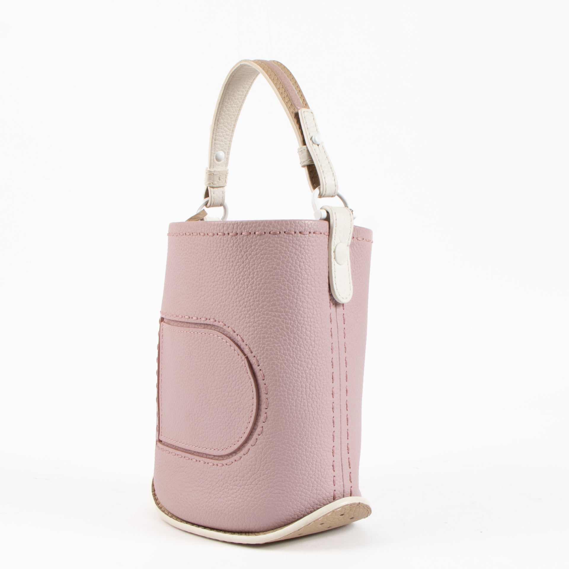 Delvaux Bicolore Taurillon Pin Mini Bucket Surpique Bag