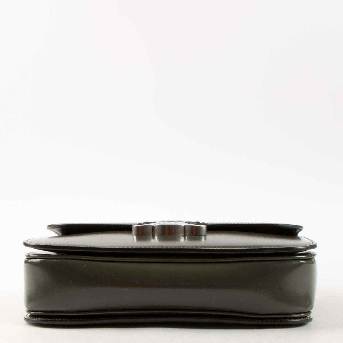 Celine Forest Green Shiny Calfskin Classique Triomphe Bag