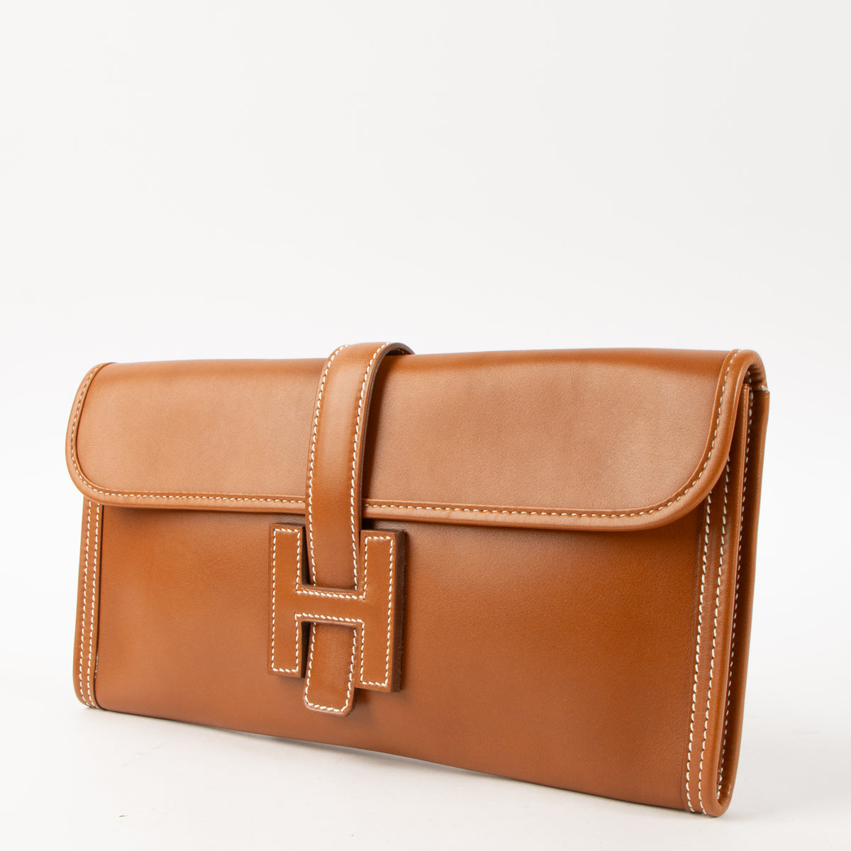 Hermes Jige Elan 29 Fauve Tadelakt Clutch