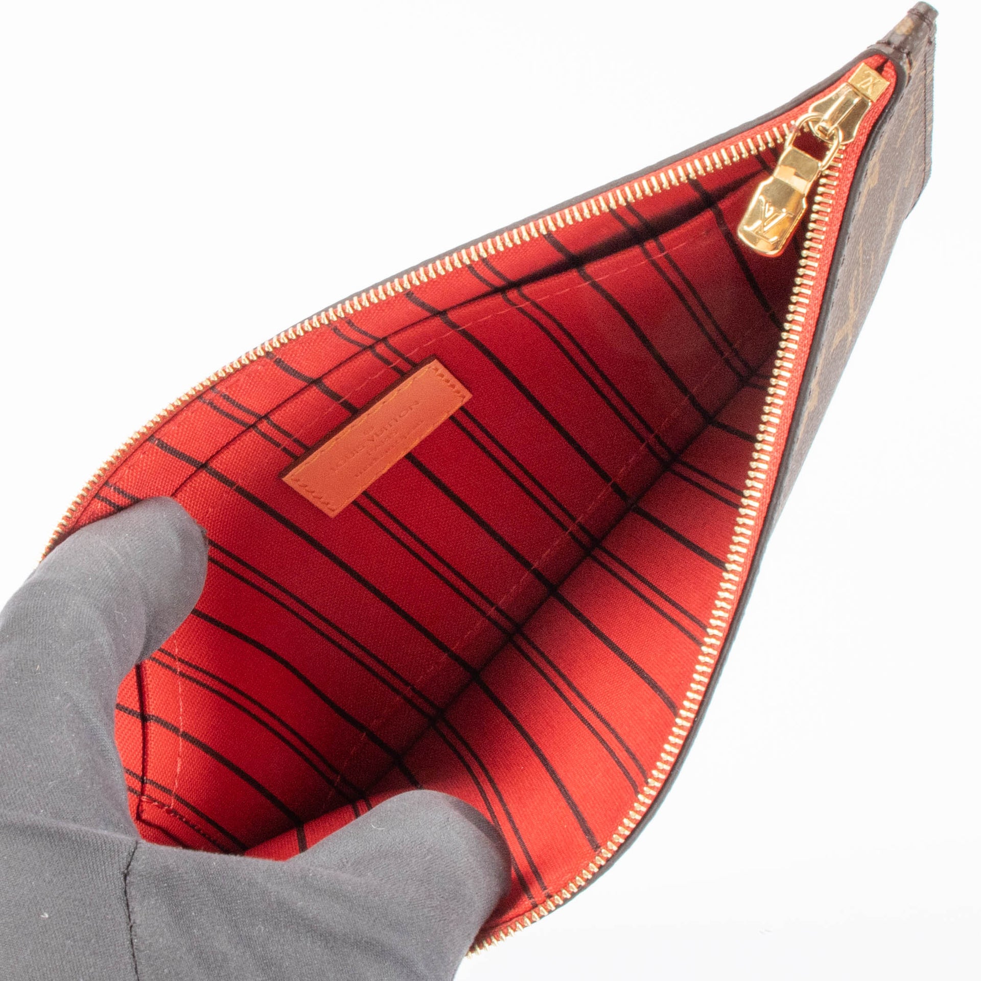 Louis Vuitton Monogram/Cerise Neverfull Pouch