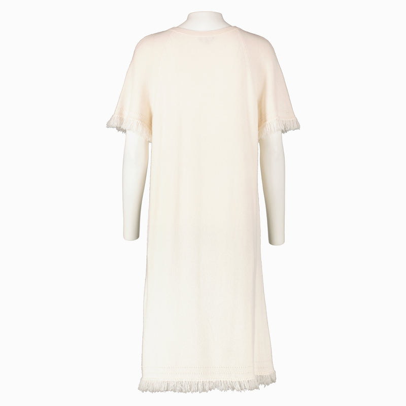 Chanel 18C Beige Knitted Dress - Size 42
