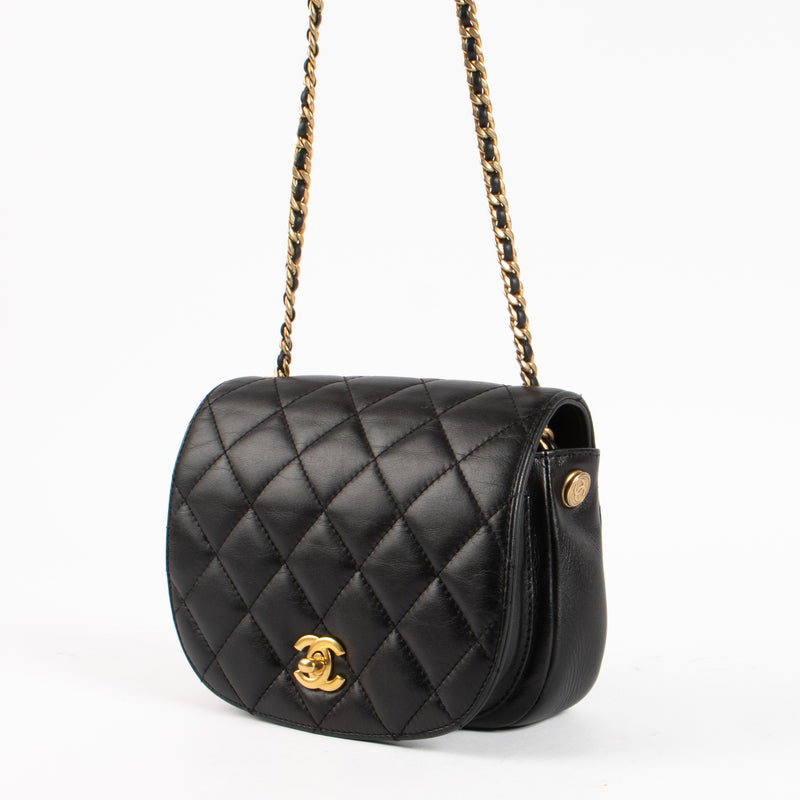 Shop the authentic Chanel Black Calfskin Coco Mail Small Flap Bag on Labellov.com !