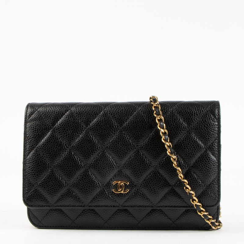 Shop the authentic Chanel Black Caviar Wallet On Chain on Labellov.com !