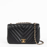 Shop this 100% authentic Chanel Black Chevron Mini Flap Bag at Labellov.com