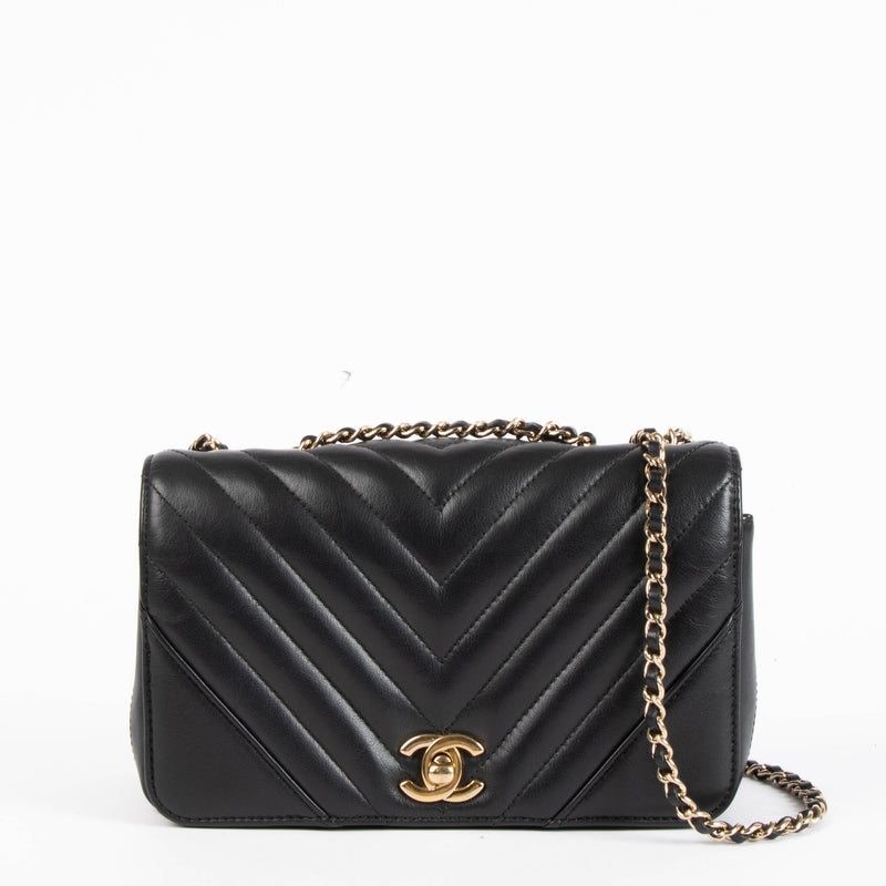 Shop this 100% authentic Chanel Black Chevron Mini Flap Bag at Labellov.com
