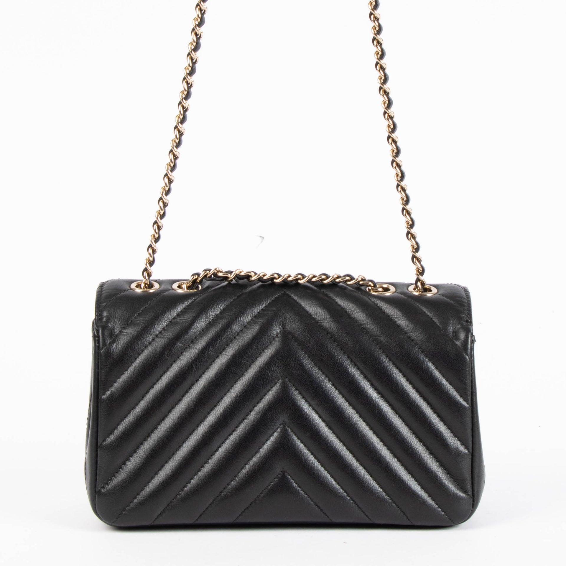 Shop this 100% authentic Chanel Black Chevron Mini Flap Bag at Labellov.com