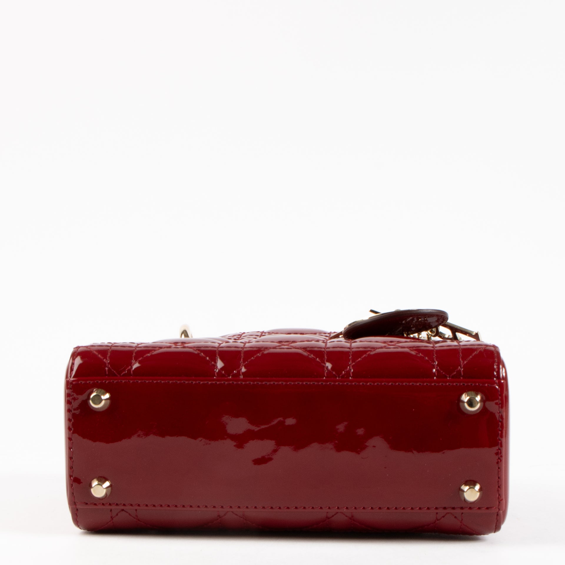 Shop the authentic Christian Dior Cerise Patent Leather Mini Lady Dior Bag on Labellov.com !