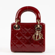 Shop the authentic Christian Dior Cerise Patent Leather Mini Lady Dior Bag on Labellov.com !