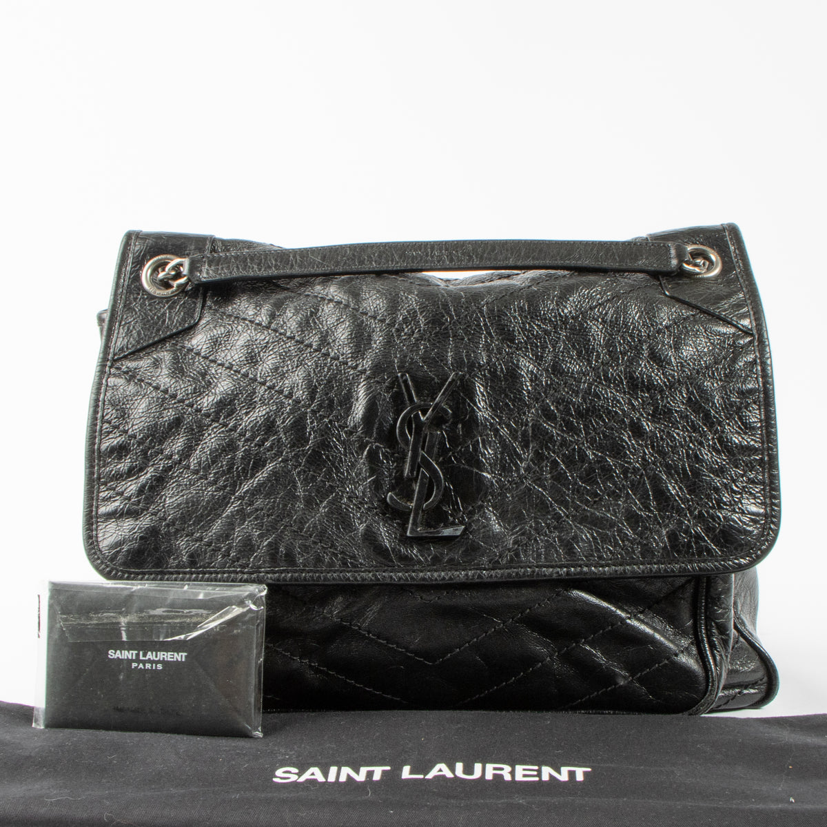 Shop this authentic Saint Laurent Black Large Niki Bag pre-loved on Labellov.com