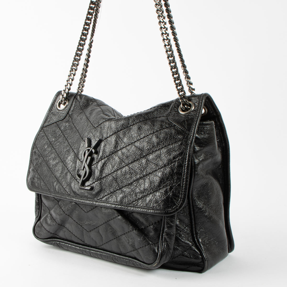 Shop this authentic Saint Laurent Black Large Niki Bag pre-loved on Labellov.com