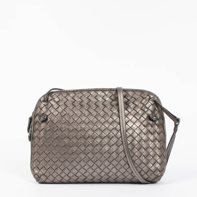 Shop the authentic Bottega Veneta Metallic Bronze Crossbody second hand on Labellov.com