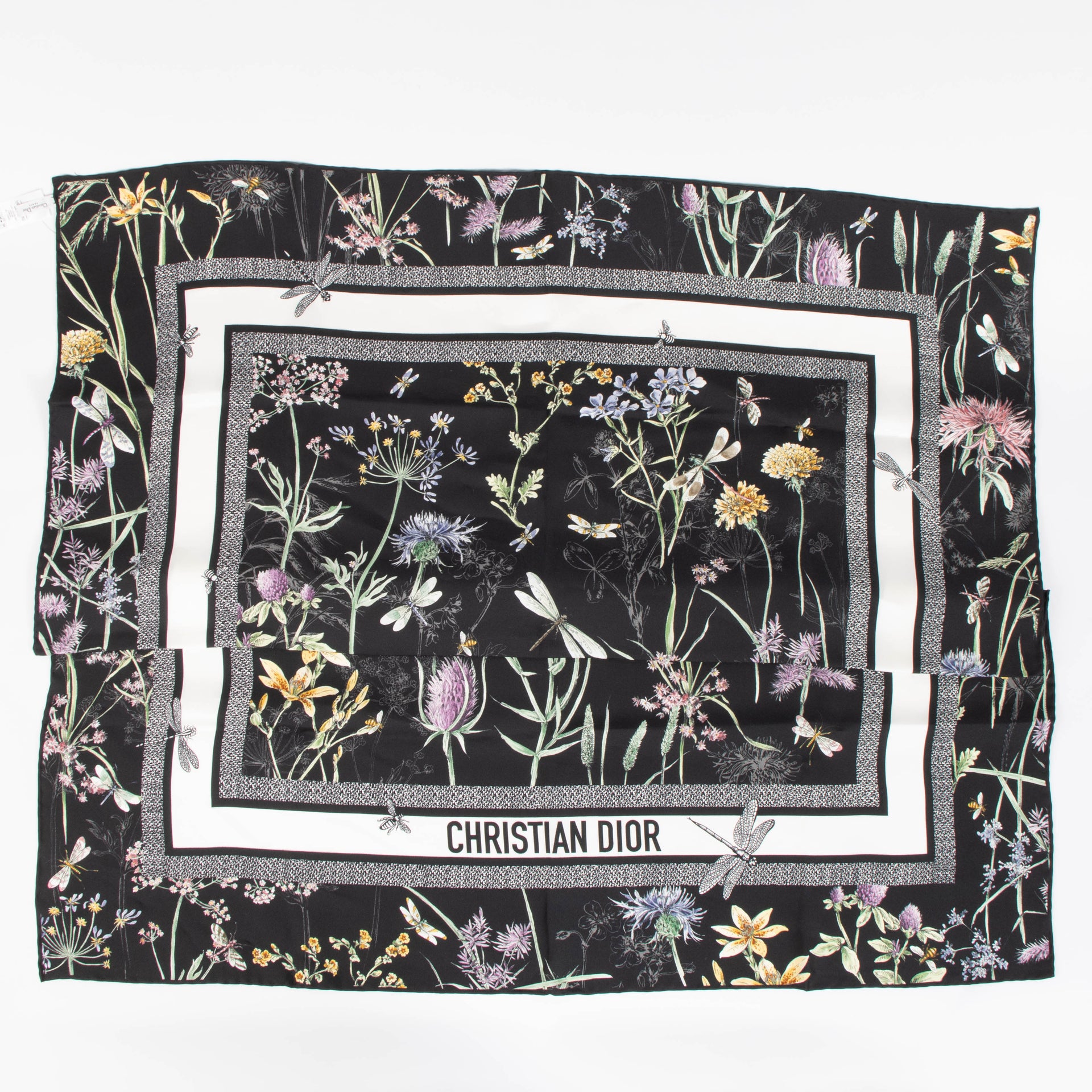 Shop the authentic Christian Dior Black Silk Scarf second hand on Labellov.com
