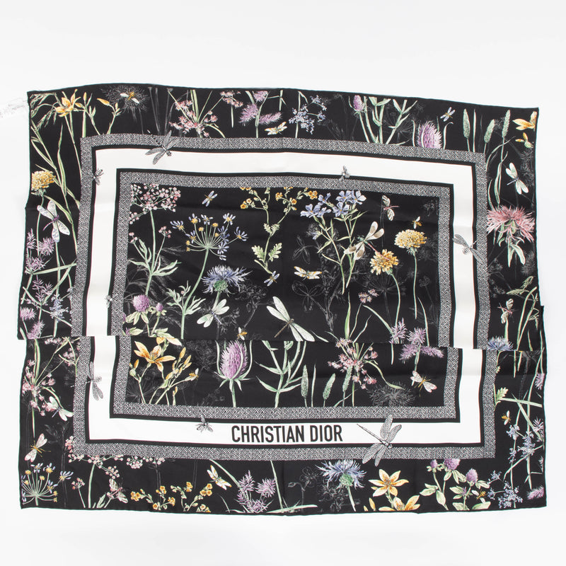 Shop the authentic Christian Dior Black Silk Scarf second hand on Labellov.com