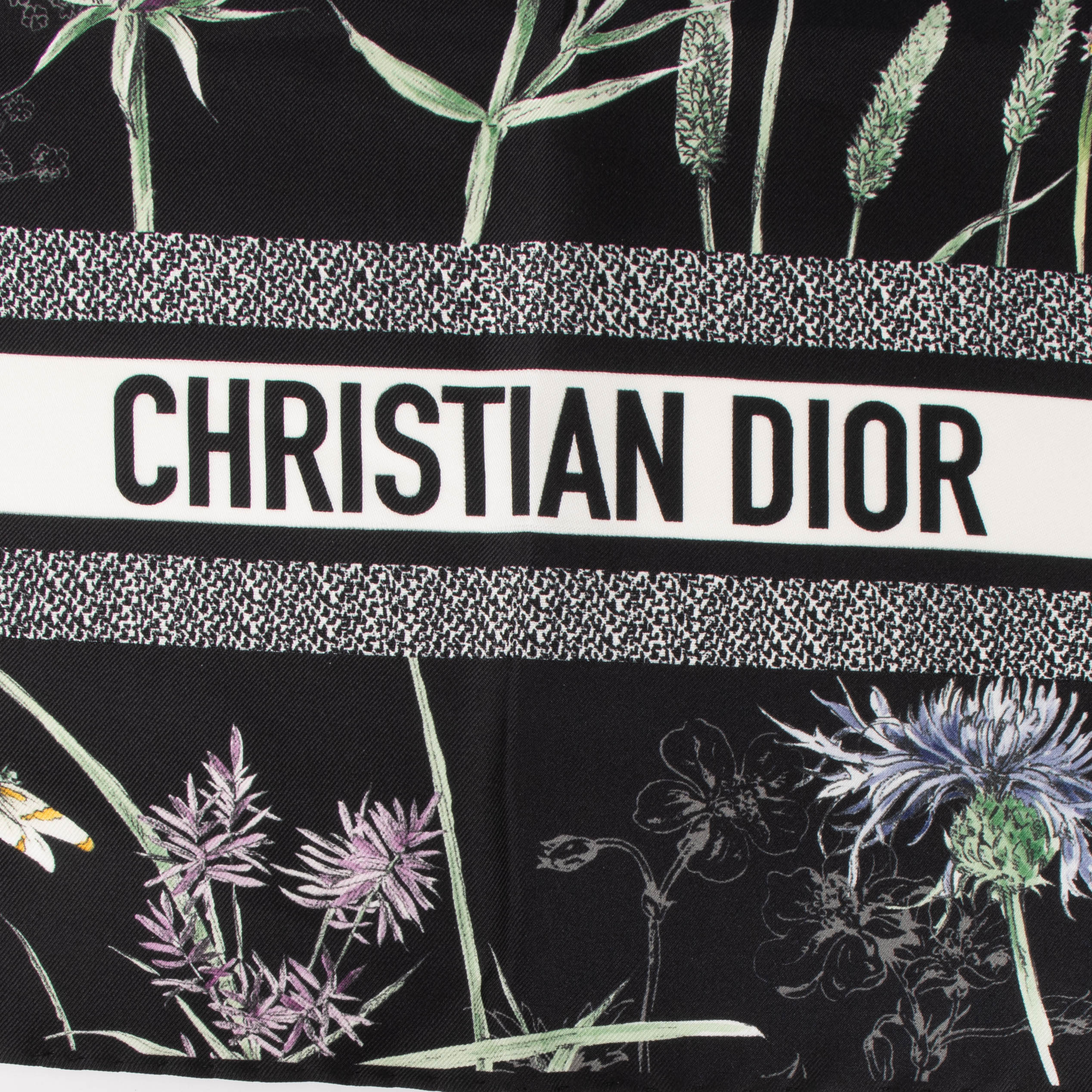 Christian Dior Black Silk Scarf – Labellov