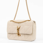 Shop the authentic Saint Laurent beige Jamie Medium Shoulder Bag second hand on Labellov.com