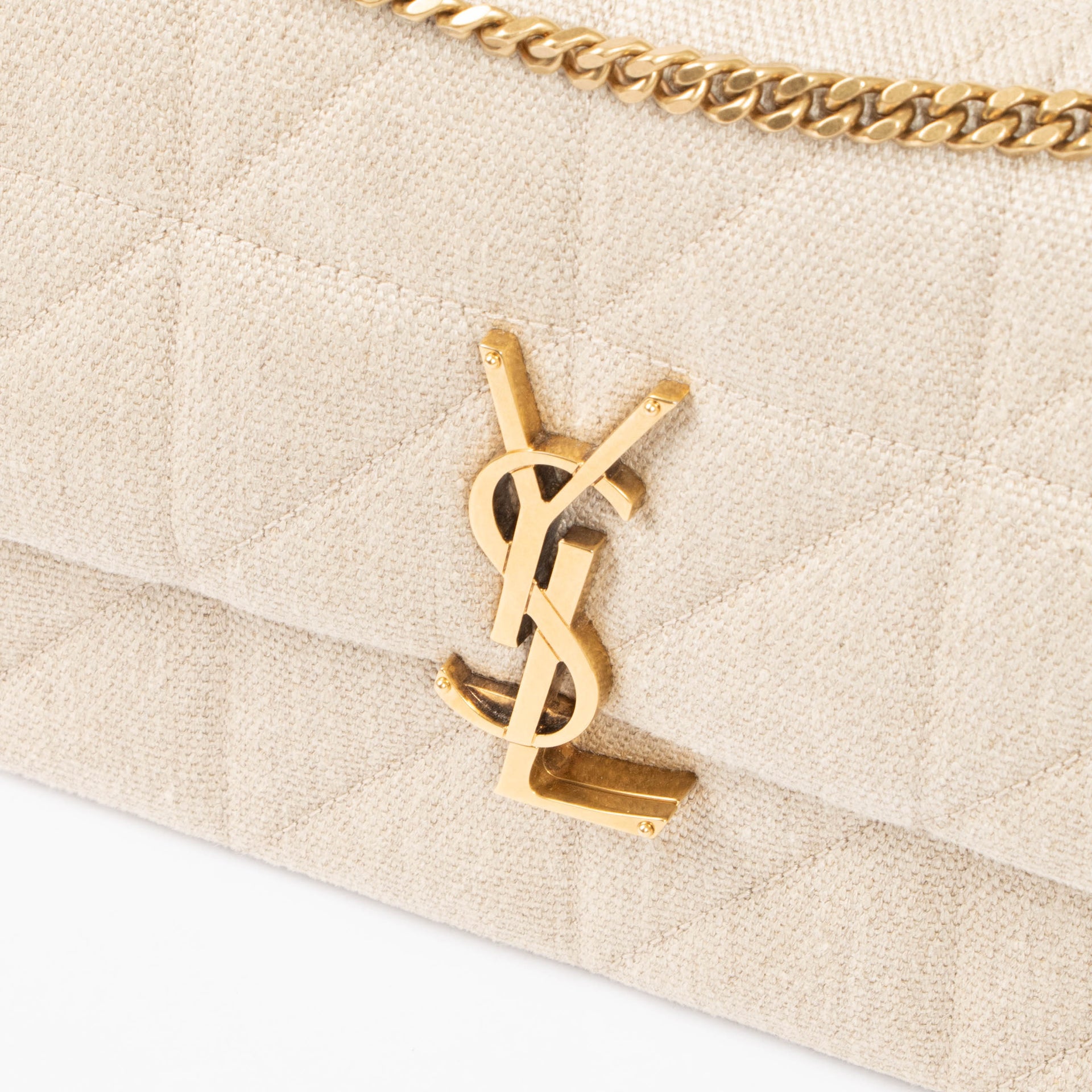 Shop the authentic Saint Laurent beige Jamie Medium Shoulder Bag second hand on Labellov.com