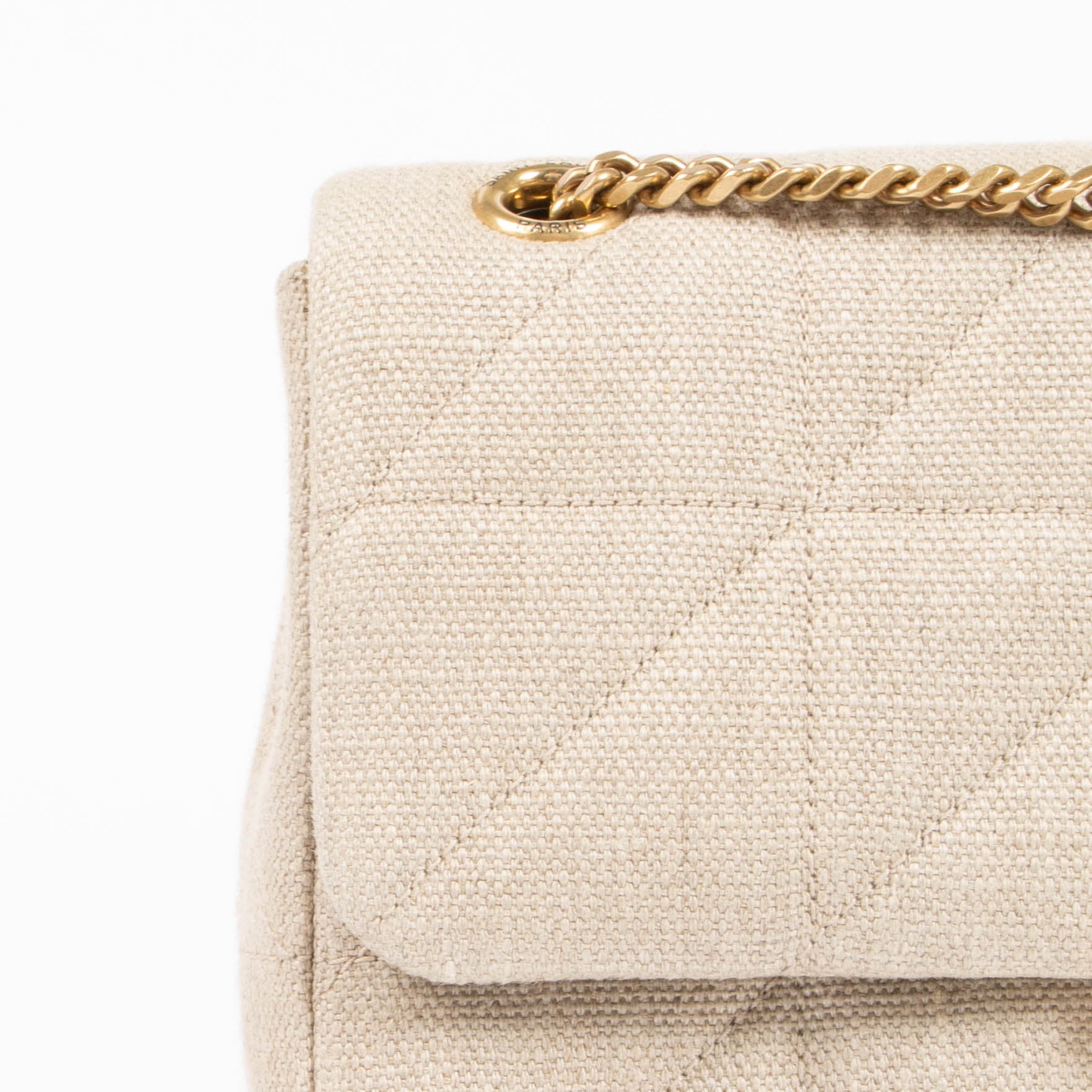 Shop the authentic Saint Laurent beige Jamie Medium Shoulder Bag second hand on Labellov.com