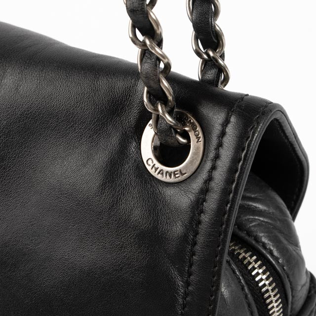 Chanel Black Iridescent Calfskin In The Mix Flap Bag