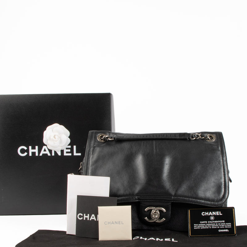 Chanel Black Iridescent Calfskin In The Mix Flap Bag