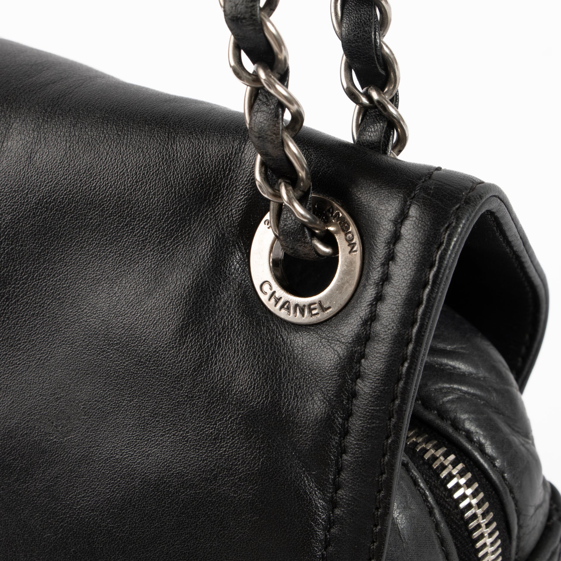 Chanel Black Iridescent Calfskin In The Mix Flap Bag