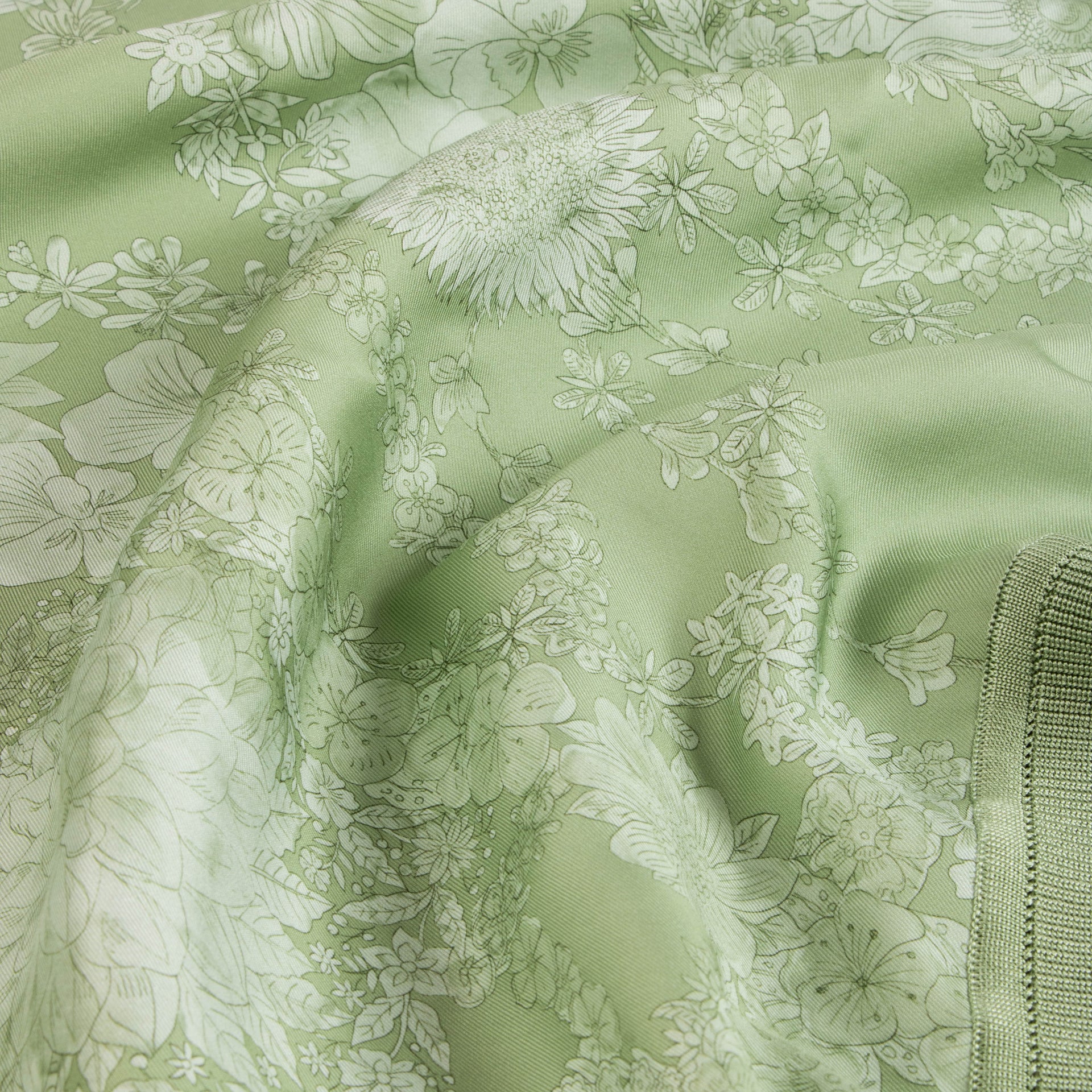 Hermès Vert Tendre Brides de Gala en Fleurs Twillaine Top
