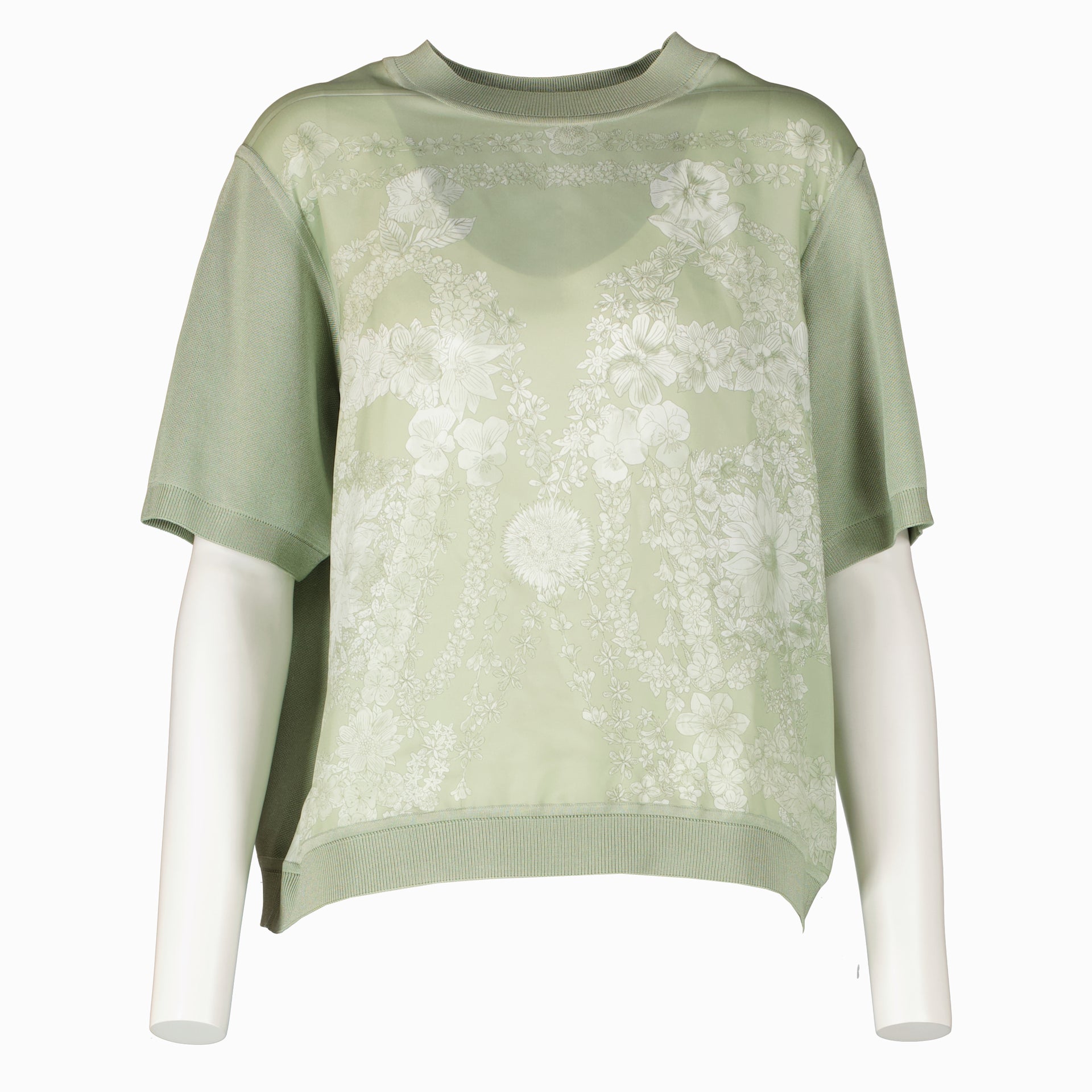 Hermès Vert Tendre Brides de Gala en Fleurs Twillaine Top