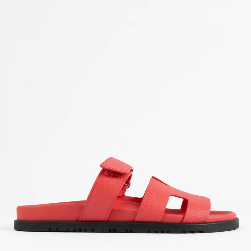 Hermes Chypre Sandals Rose Grenade Epsom - Size 41