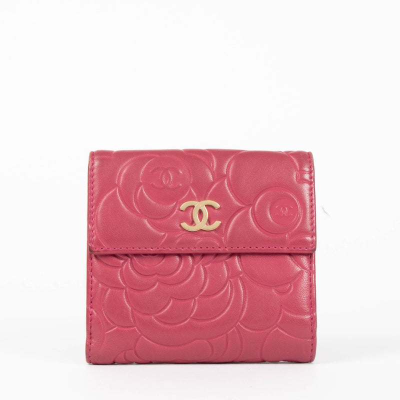 Chanel Pink Camellia CC Wallet