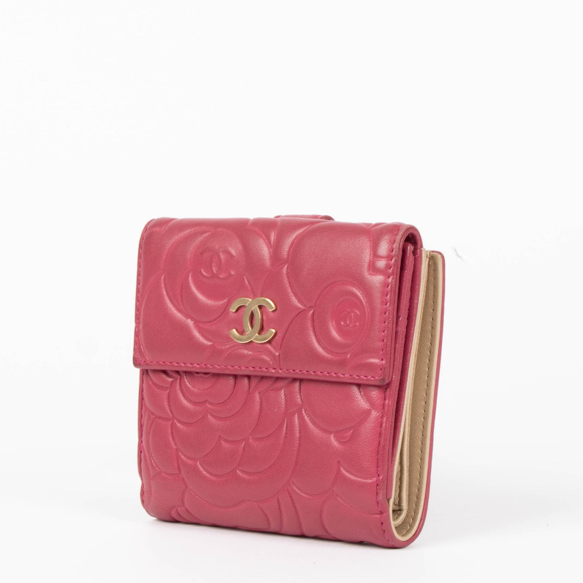 Chanel Pink Camellia CC Wallet