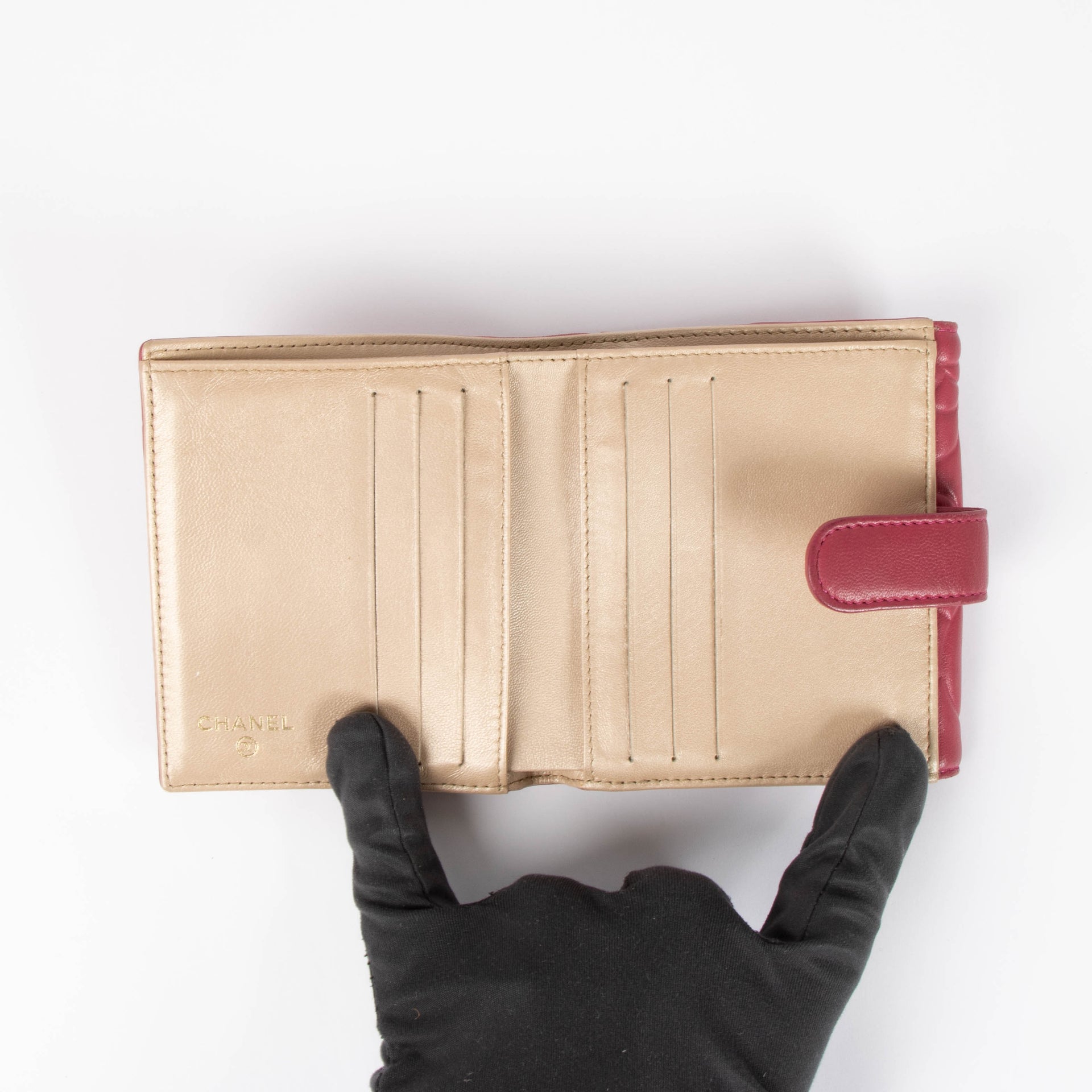 Chanel Pink Camellia CC Wallet