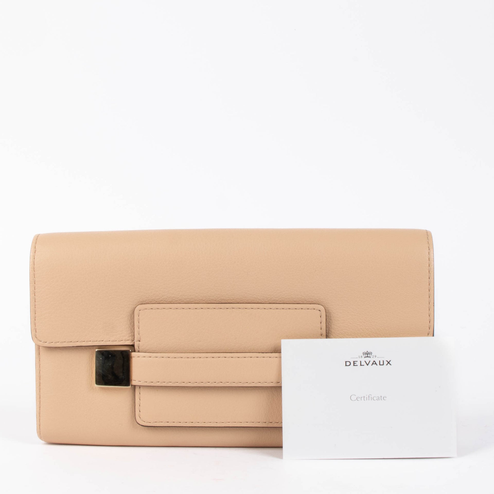 Shop this authentic Delvaux Nude Madame Wallet pre-loved on Labellov.com