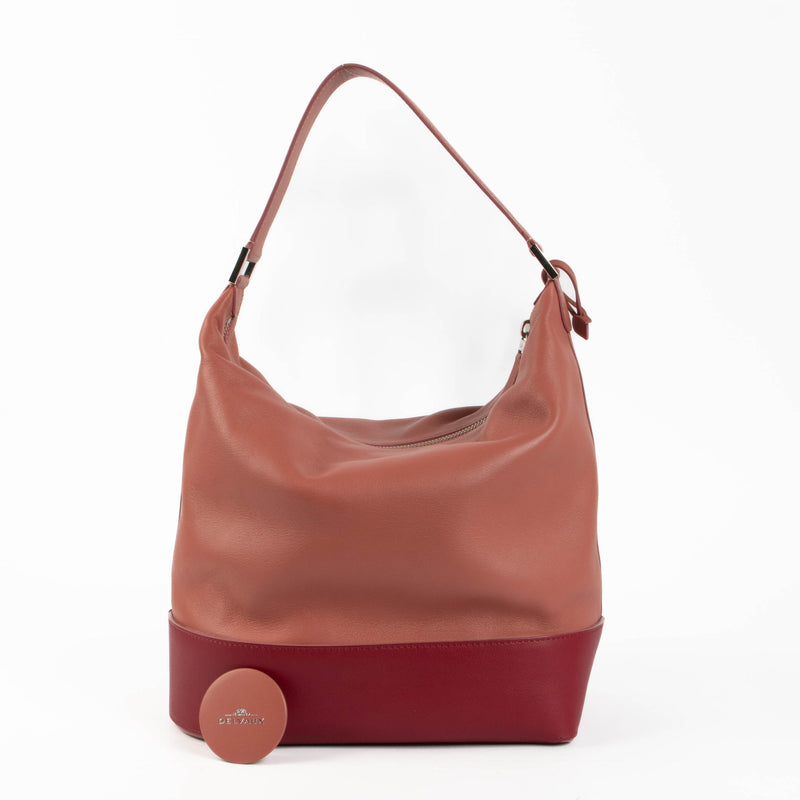 Shop the authentic Delvaux Pink Small Hobo Bag second hand on Labellov.com