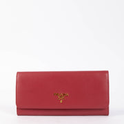 Shop this authentic Prada Pink Saffiano Wallet pre-loved on Labellov.com
