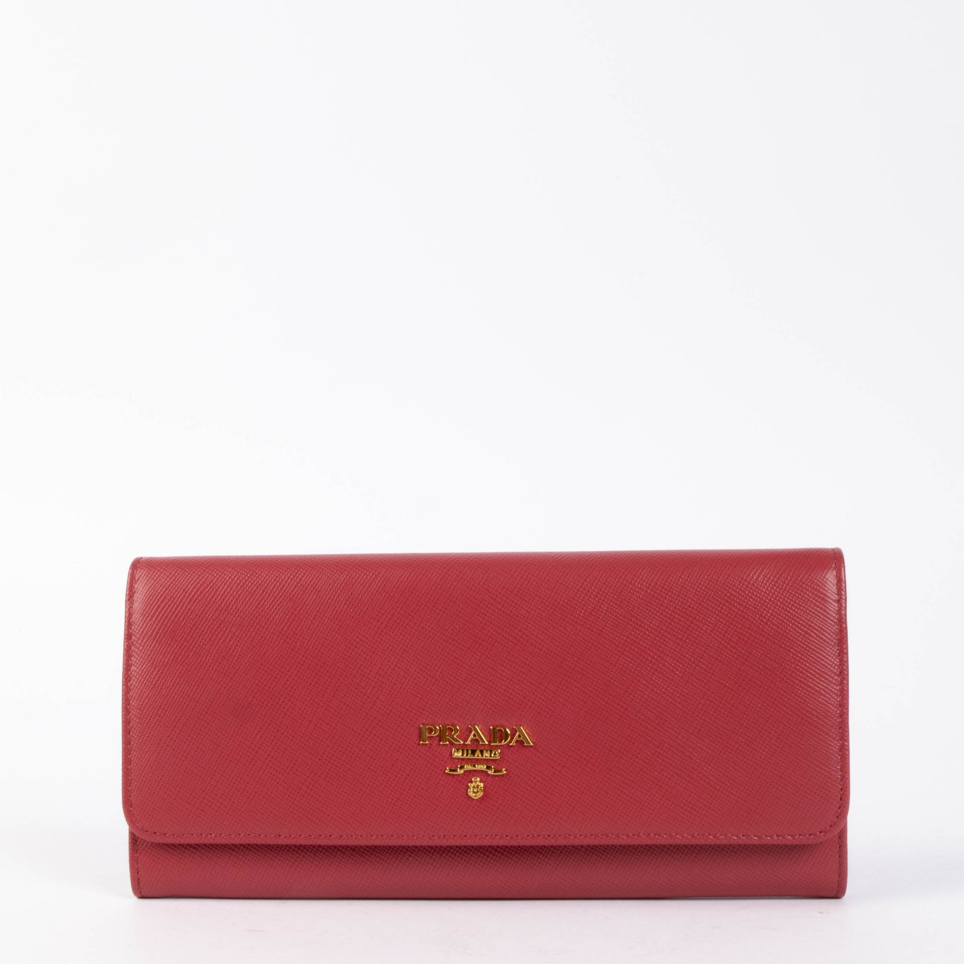 Shop this authentic Prada Pink Saffiano Wallet pre-loved on Labellov.com