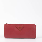 Shop the authentic Prada Pink Saffiano Wallet second hand on Labellov.com
