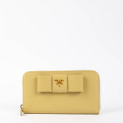 Shop the authentic Prada Polline Yellow Saffiano Wallet brand new on Labellov.com