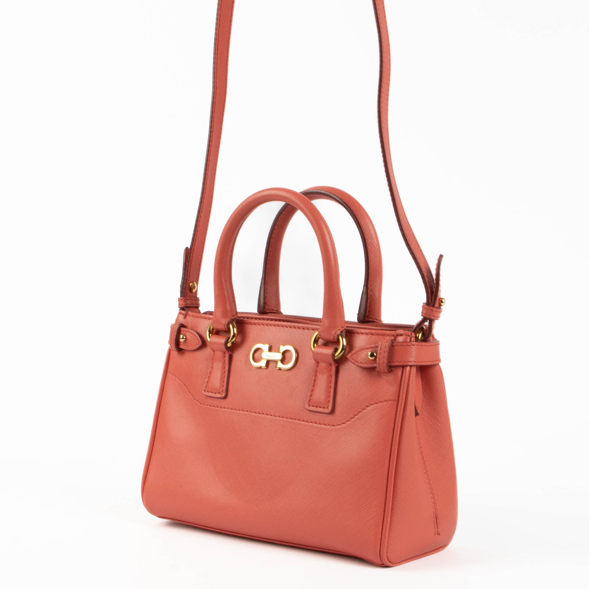 Shop the authentic Ferragamo Pink Mini Batik Bag second hand on Labellov.com
